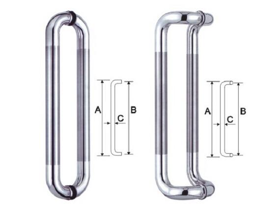 stainless steel door pull handles