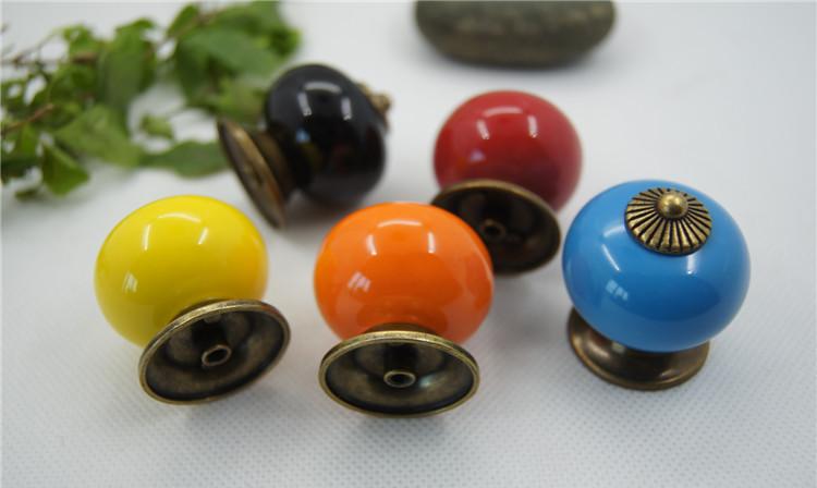 wholesale ceramic knobs drawer pulls with flower design